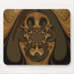 Mousepad Café Castanho Fluido Caleidoscópio Impressão