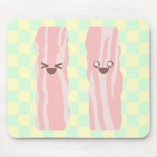 Mousepad café da manhã de bacon kawaii (Frente)