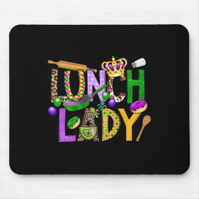 Mousepad Café de Terça-Feira de Lady Squad Mardi Gras (Frente)