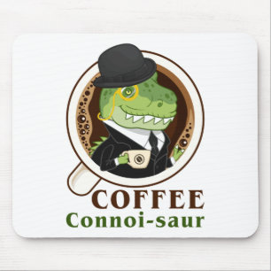 Mousepad Café Dinossauro Connoi Saur Engraçado Bebê-Café