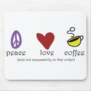 Mousepad Café do amor da paz
