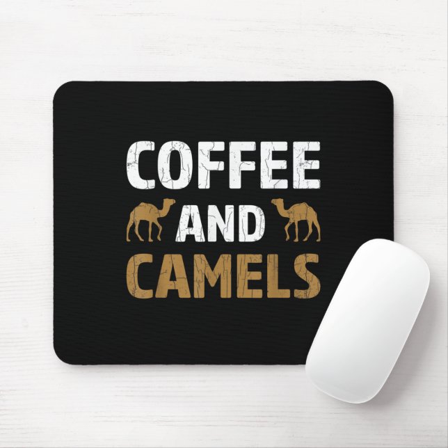 Mousepad Café E Camelos Camelo Engraçado Amante De Animais  (Com mouse)