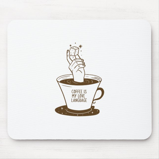 Mousepad Café É Minha Língua De Amor (Frente)