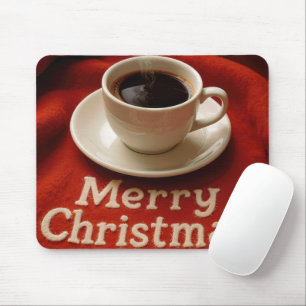 Mousepad Café Em um Cobertor Feliz Natal