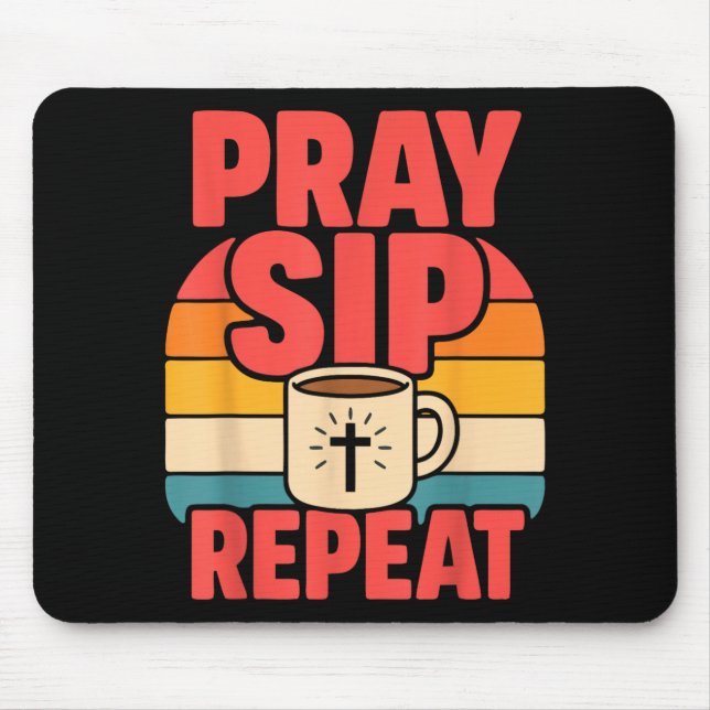 Mousepad Café Engraçado Jesus Fé Cristã (Frente)