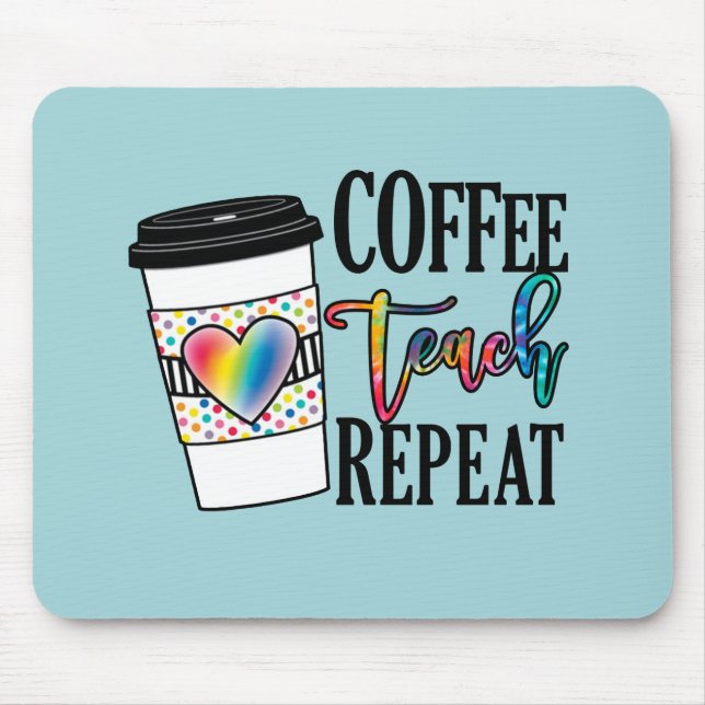 Mousepad Café, Ensino, Repetir (Frente)
