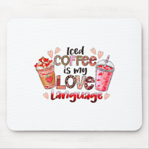 Mousepad Café Gelado É Minha Linguagem do Amor Dia dos Namo