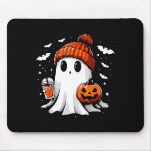Mousepad Café Ghost Ghost Bebendo Bonito Café Halloween Caf
