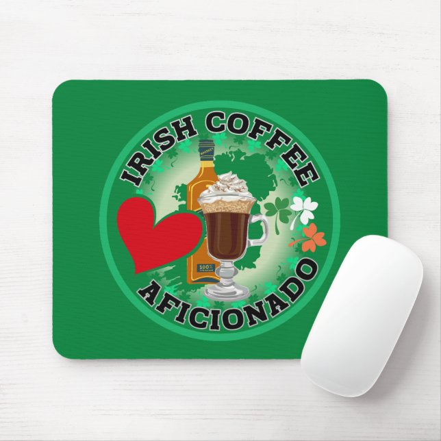 Mousepad Café Irlandês Aficionado, (Com mouse)