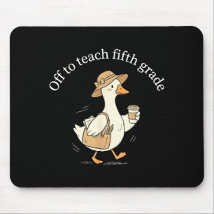 Mousepad Café para professor de ganso fofo da quinta série
