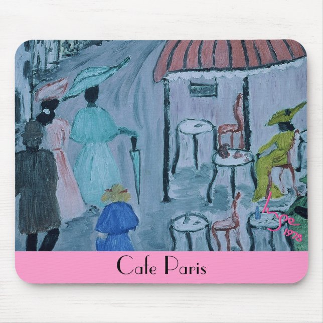 Mousepad Cafe Paris, 1978, do artista austríaco Inge (Frente)