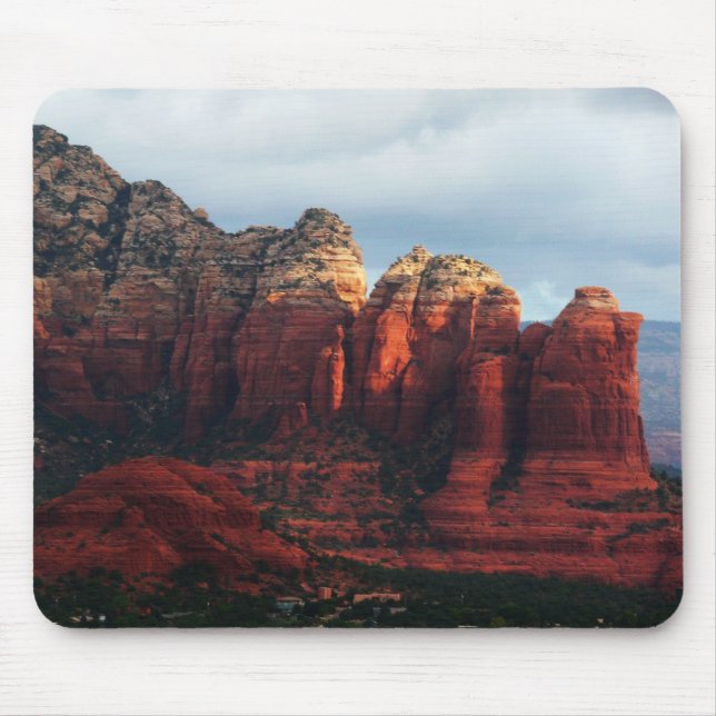 Mousepad Café Pot Rock Nublado em Sedona Arizona (Frente)