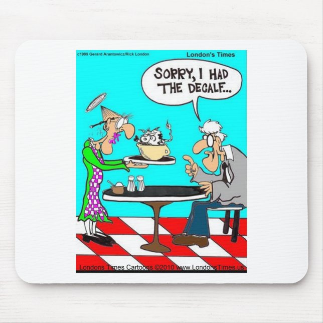 Mousepad Café Sem Vacas Camisetas Engraçadas Mugs & Gifs (Frente)