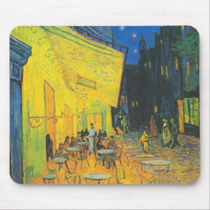 Mousepad Café Terrace Cena de Rua Francesa de Van Gogh