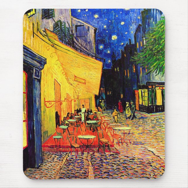 Mousepad Café Terrace Place du Forum Van Gogh Fine Art (Frente)