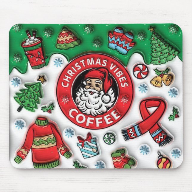 Mousepad Café Vibes de Natal (Frente)