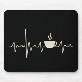 Mousepad Café viciado em café design espresso com batimento