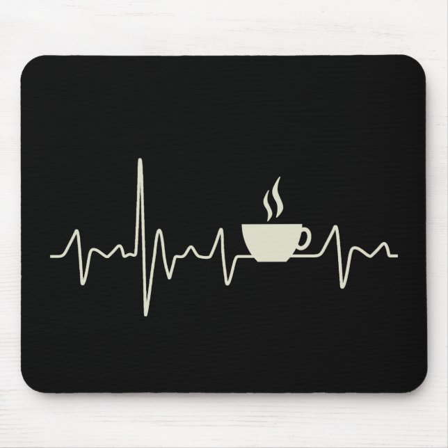 Mousepad Café viciado em café design espresso com batimento (Frente)