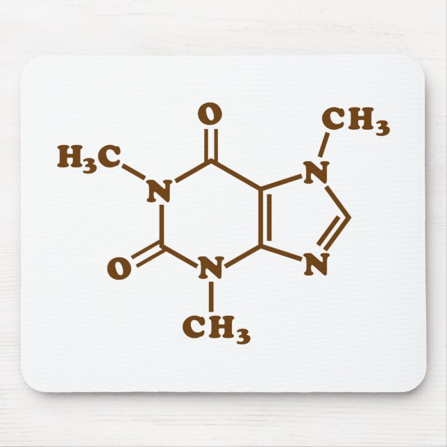 Mousepad Cafeína - Café - Fórmula Química Molecular (Frente)