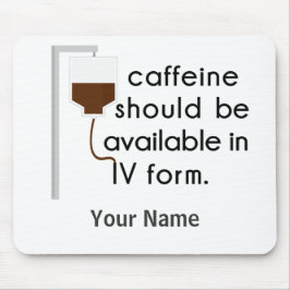 Mousepad cafeína em IV, humor da enfermeira