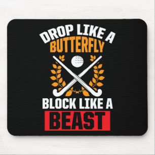Mousepad Caída De Hockey De Campo Como Um Bloco De Borbolet