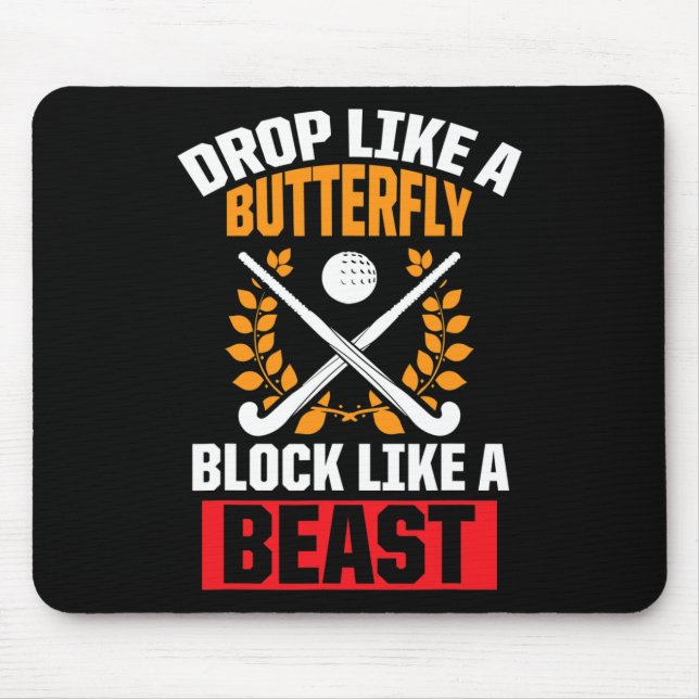 Mousepad Caída De Hockey De Campo Como Um Bloco De Borbolet (Frente)