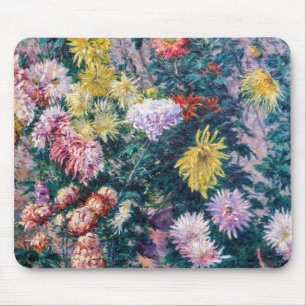 Mousepad Caillebotte - Crisântemos brancos e amarelos
