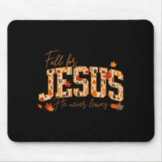 Mousepad Cair Por Jesus Ele Nunca Deixa Folhas Outono Chris