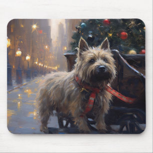 Mousepad Cairn Terrier Christmas Fesason Season