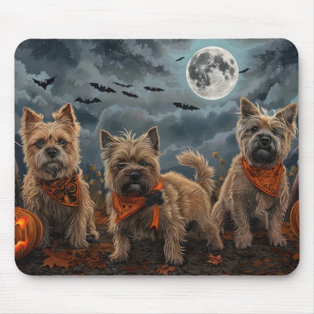 Mousepad Cairn Terrier Halloween Spooky (Frente)