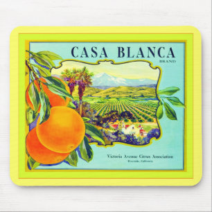 Mousepad Caixa da fruta do vintage do ~ das laranjas da