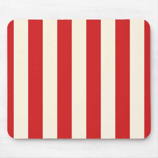 Mousepad Caixa de Correio Vermelha Listras Creme Tofu (Frente)