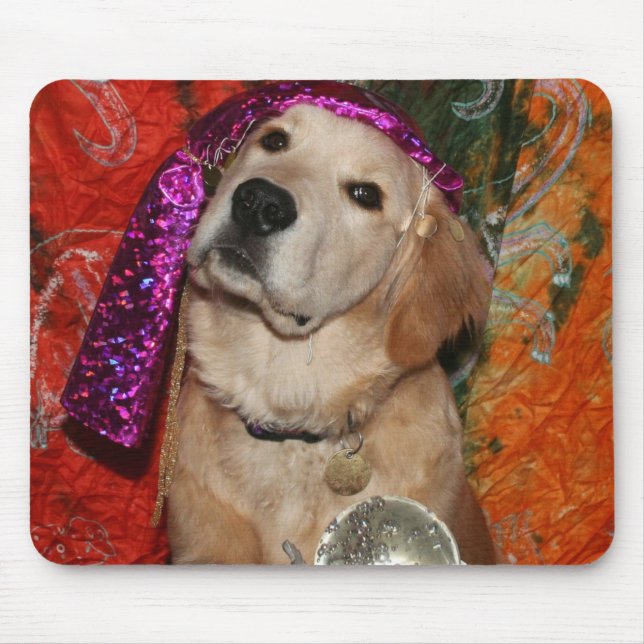 Mousepad Caixa de fortuna do golden retriever (Frente)