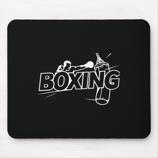 Mousepad Caixa de Lutadores de Boxe Kickboxing Amante do Bo (Frente)
