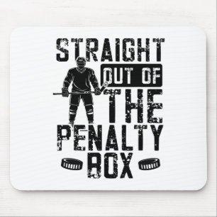 Mousepad Caixa de Penalidade Divertida de Hóquei no Gelo