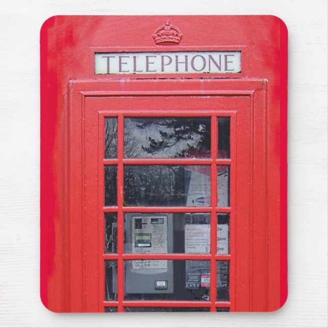 Mousepad Caixa de telefone vermelha de Londres (Frente)
