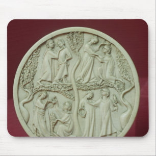 Mousepad Caixa do espelho que descreve as cenas courtly,