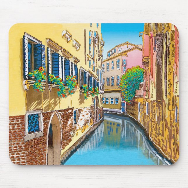 Mousepad Caixas de janela ao longo do canal (Frente)