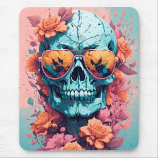 Mousepad Calavera Floral Colorida