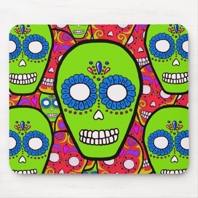 Mousepad Calaveras Sugar Skulls (Frente)