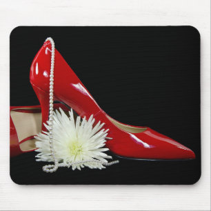 Mousepad Calçados brilhantes vermelhos
