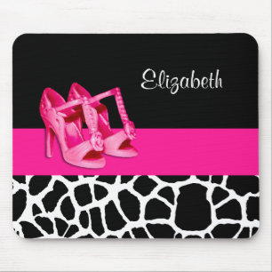 Mousepad Calçados cor-de-rosa bonitos do impressão femini