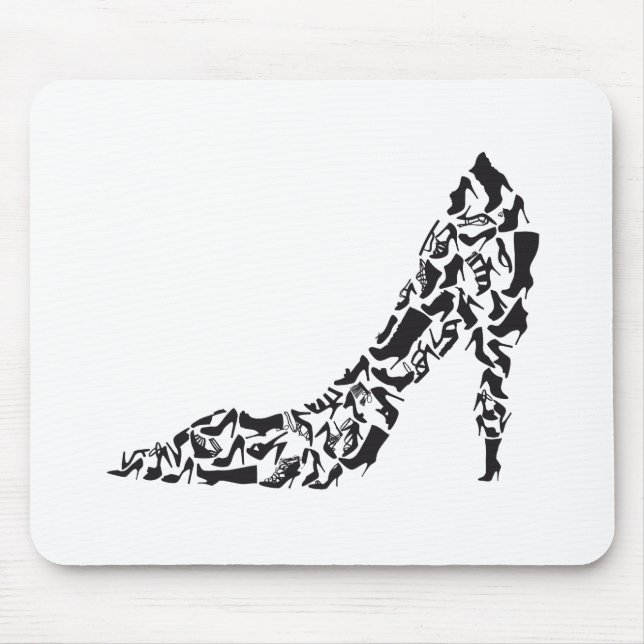 Mousepad calçados grandes com as silhuetas diferentes dos (Frente)