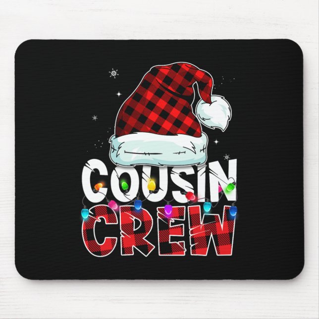 Mousepad Calças de Natal da Equipe de Primos Búfalo Vermelh (Frente)
