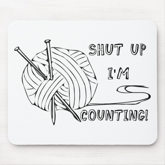 Mousepad Cale-se, estou contando (Frente)