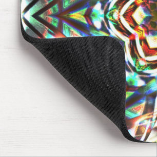 Mousepad Caleidocópio colorido com textura que parece canva