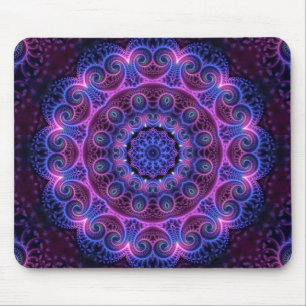 Mousepad Caleidoscópio Apofise Mandala Corações