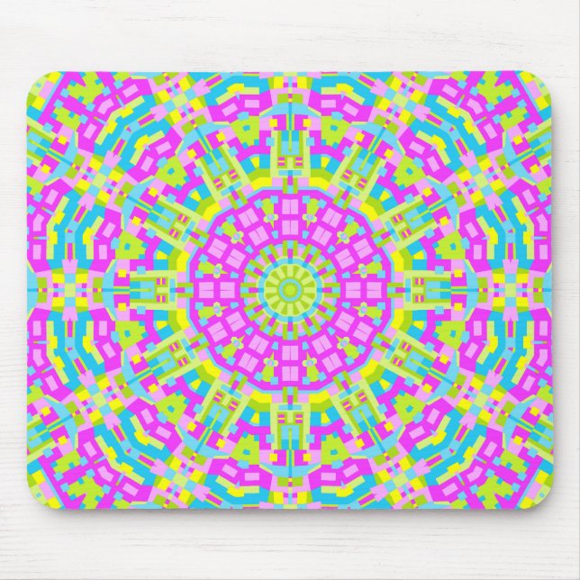 Mousepad Caleidoscópio Colorido 01 (Frente)
