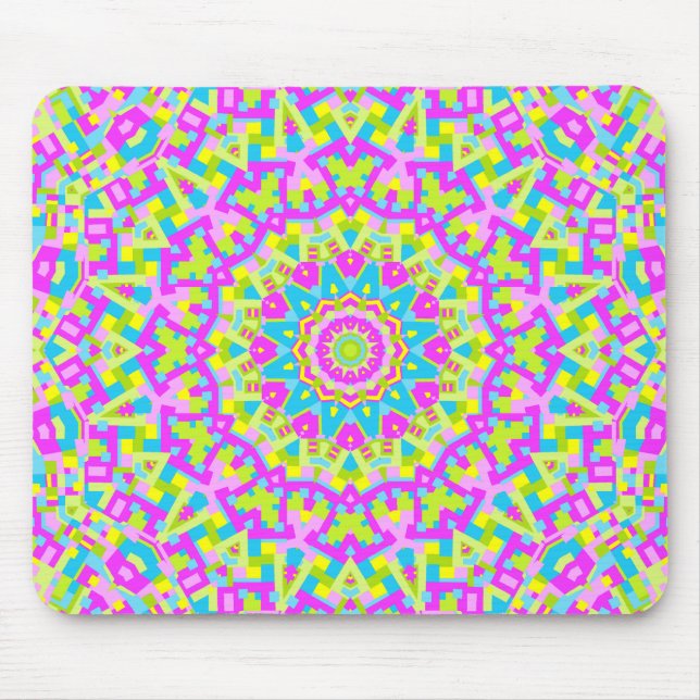 Mousepad Caleidoscópio Colorido 010 (Frente)