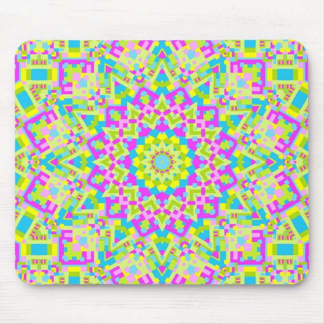 Mousepad Caleidoscópio Colorido 02 (Frente)